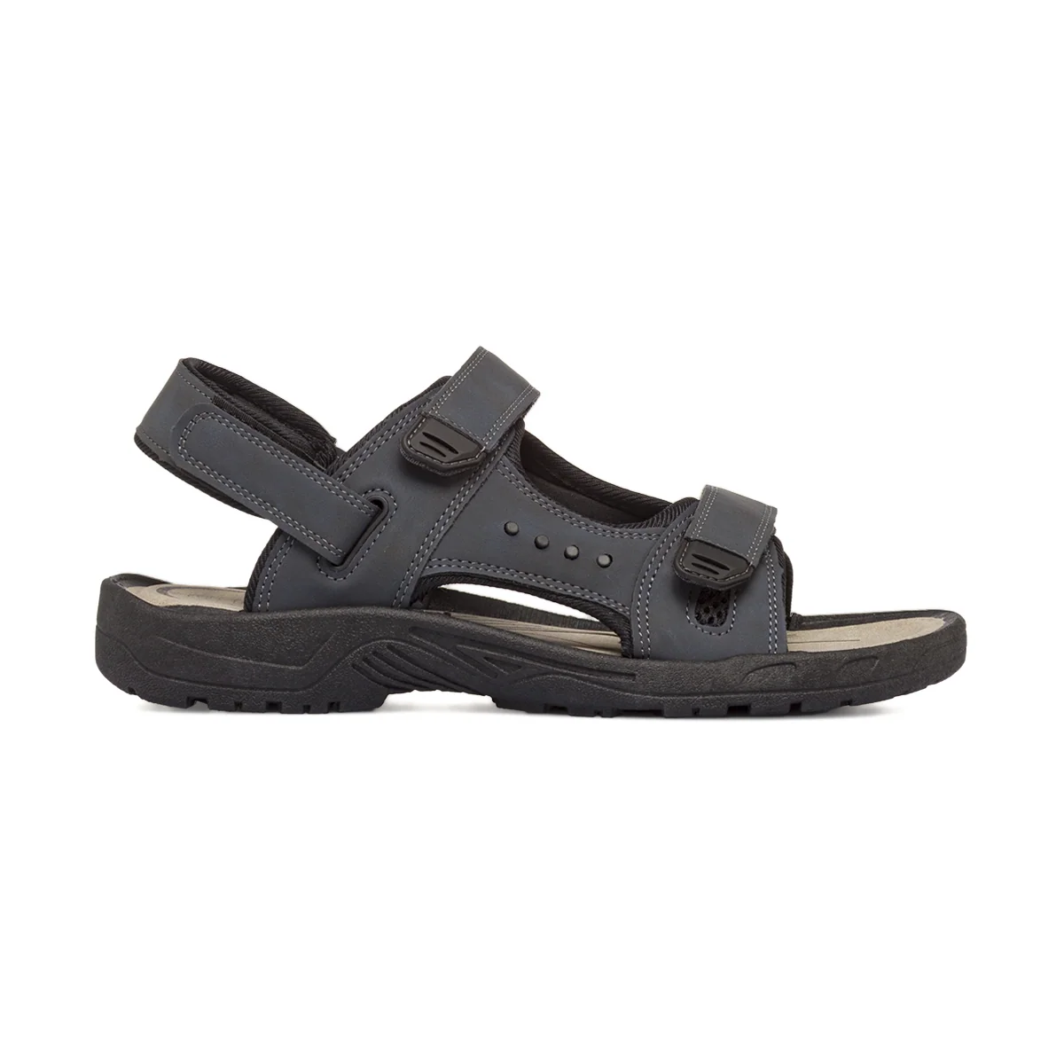 Sandali Sportivi Blu Uomo con Tripla Chiusura a Strappo Bio Comfort