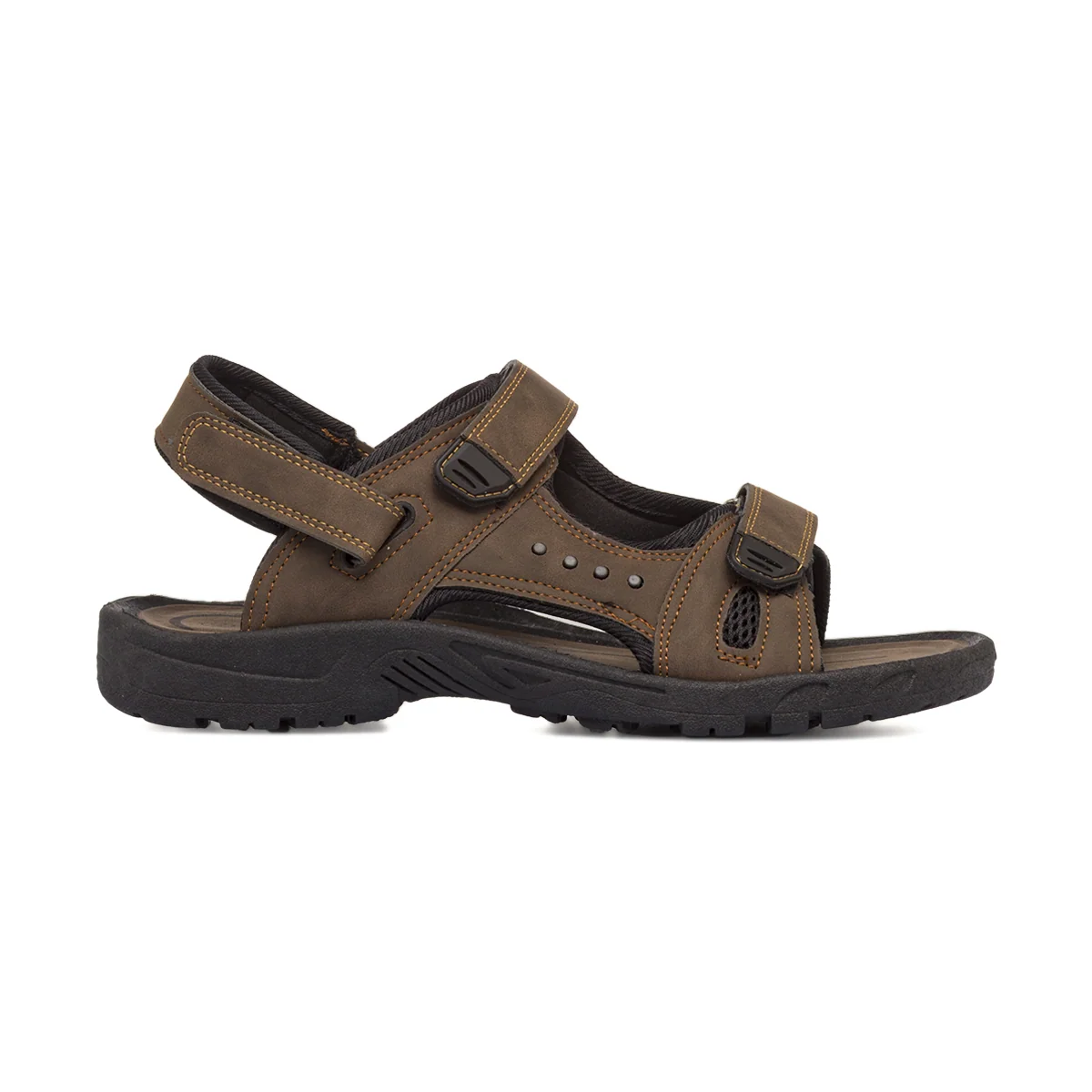 Sandali Sportivi Marroni Uomo Triplo Strappo Regolabile Bio Comfort