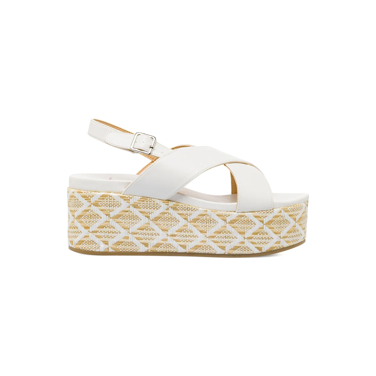 Sandali Zeppe Bianchi da Donna con Platform in corda Swish Jeans
