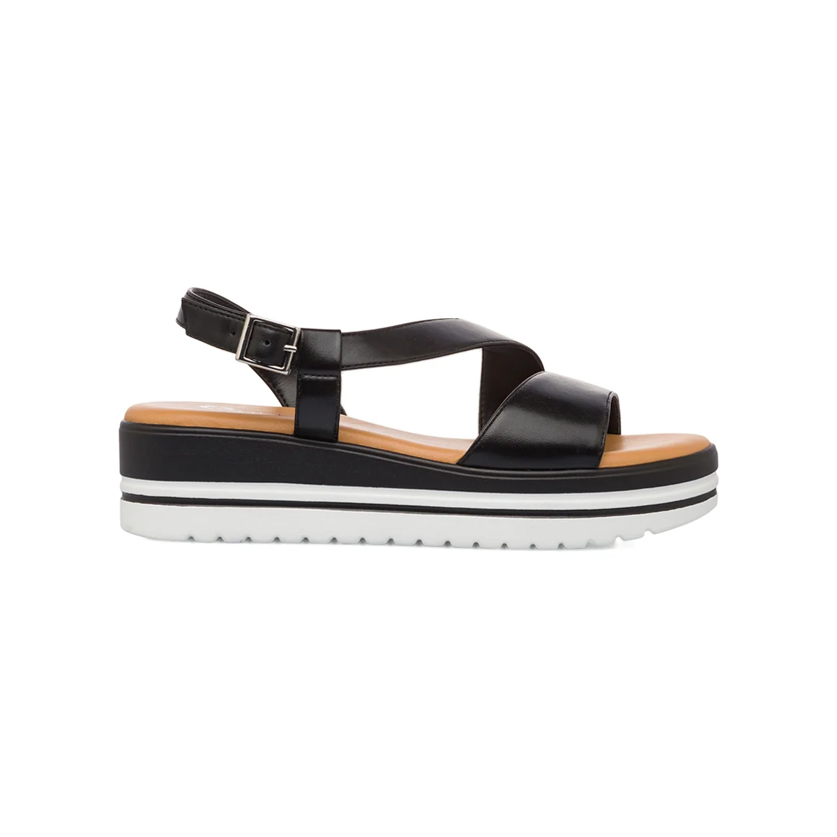 Sandali Zeppe Comfort Neri da Donna con tacco 5 cm P Soft