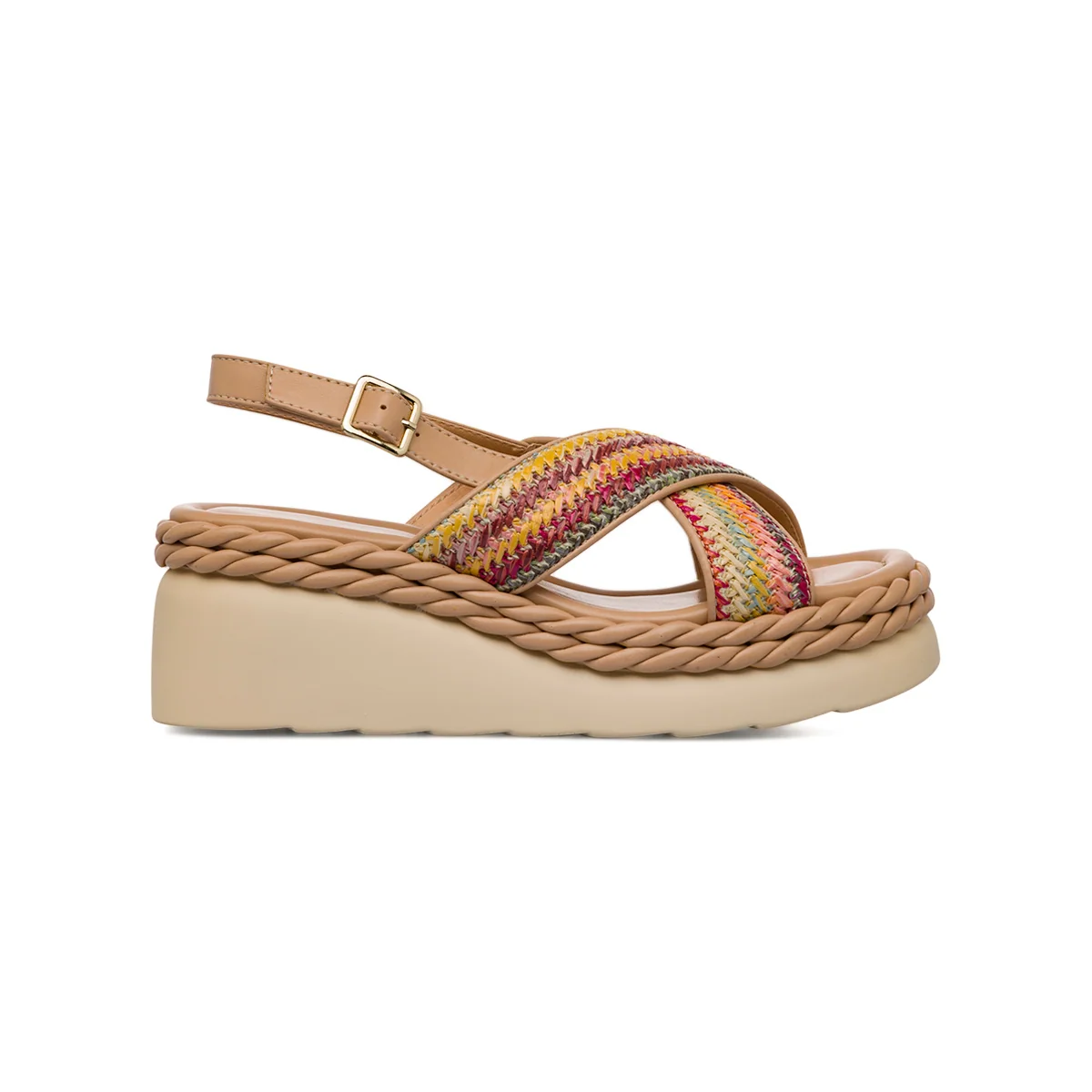Sandali Zeppe Multicolore da Donna con cinturino Swish Jeans