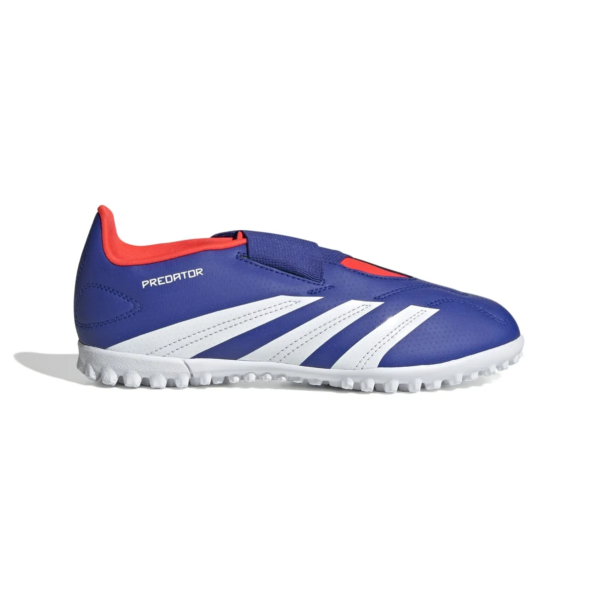 Scarpa da calcetto da ragazzo blu e rosso adidas Predator Club TF per superfici sintetiche