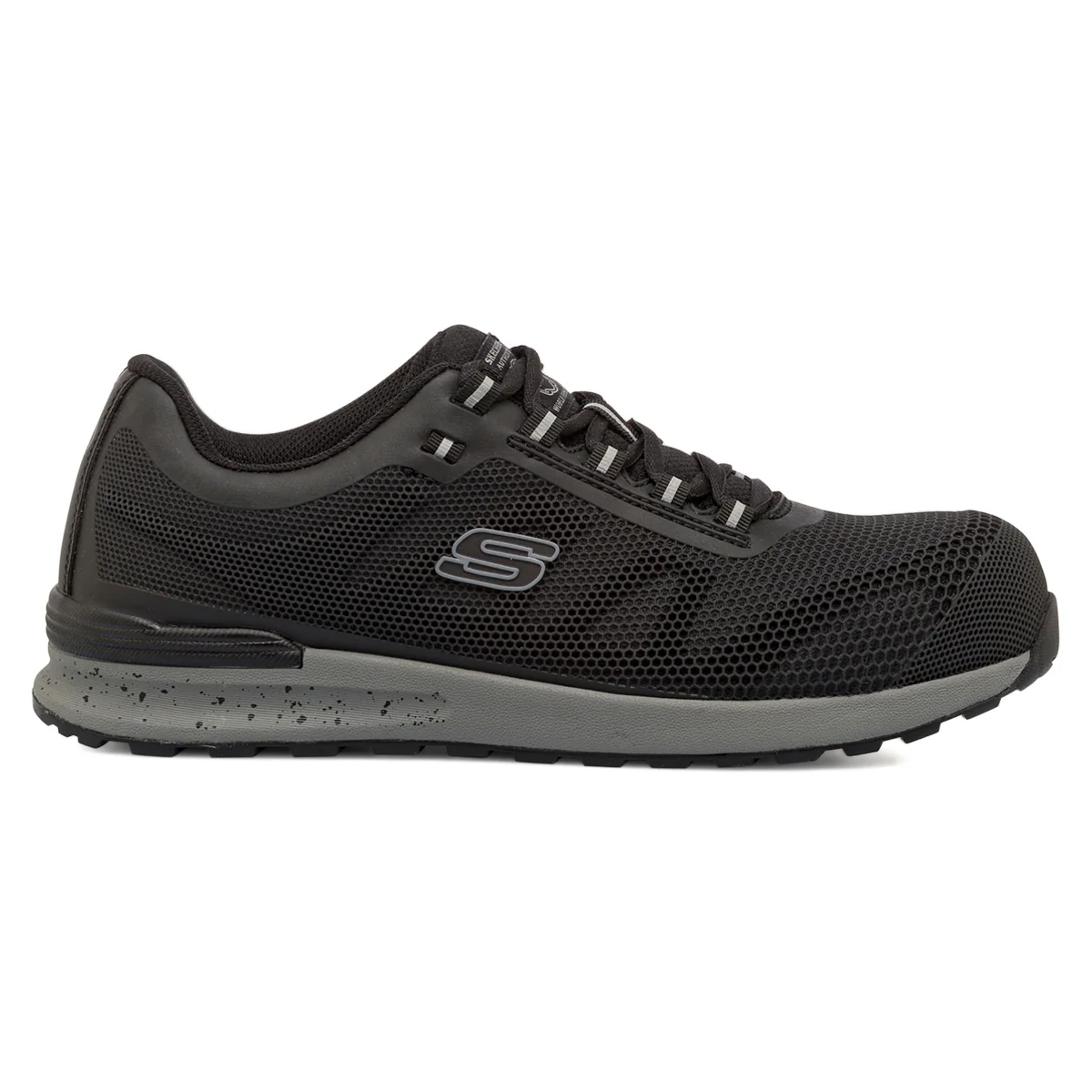 Scarpe antinfortunistiche nere e grigie da Uomo in Memory Foam Skechers Work