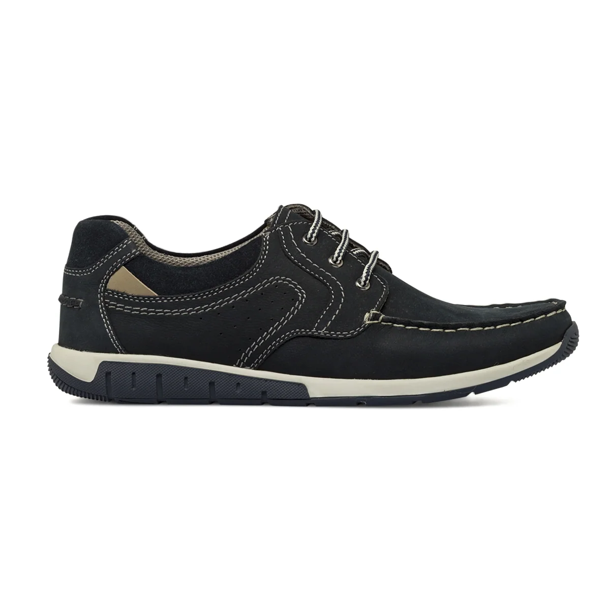 Scarpe casual da uomo blu con cuciture a contrasto La Cuoieria