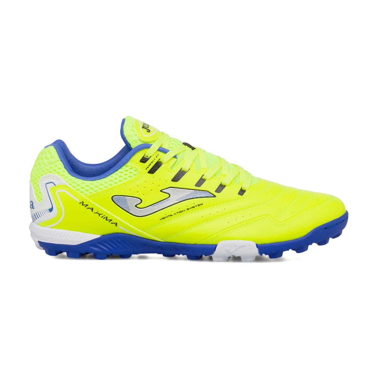 Scarpe da calcetto giallo fluo e blu da Uomo per superfici sintetiche Joma
