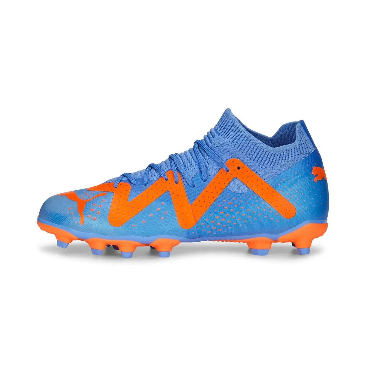 Scarpe da calcio azzurre e arancioni da ragazzo Puma Future Match FG/AG Jr