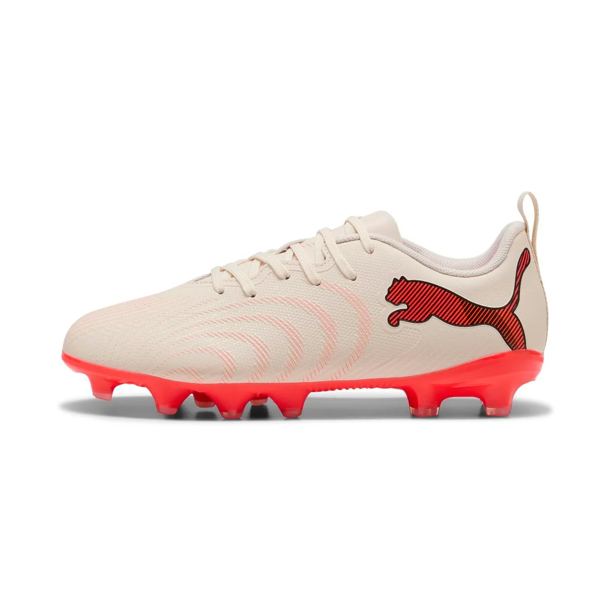 Scarpe da calcio da Bambino bianche e rosse Puma FUTURE 9 PLAY FG/AG
