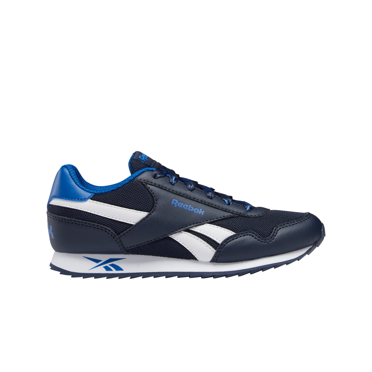 Scarpe da ginnastica blu da ragazzo con dettagli bianchi Reebok Royal Classic Jogger 3