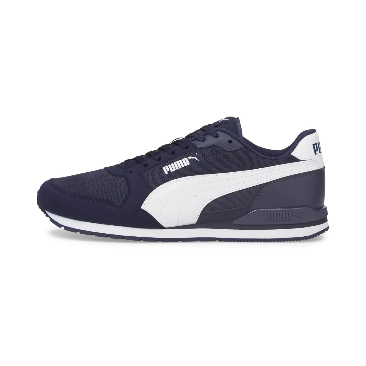 Scarpe da ginnastica blu da uomo con logo laterale Puma ST Runner v3
