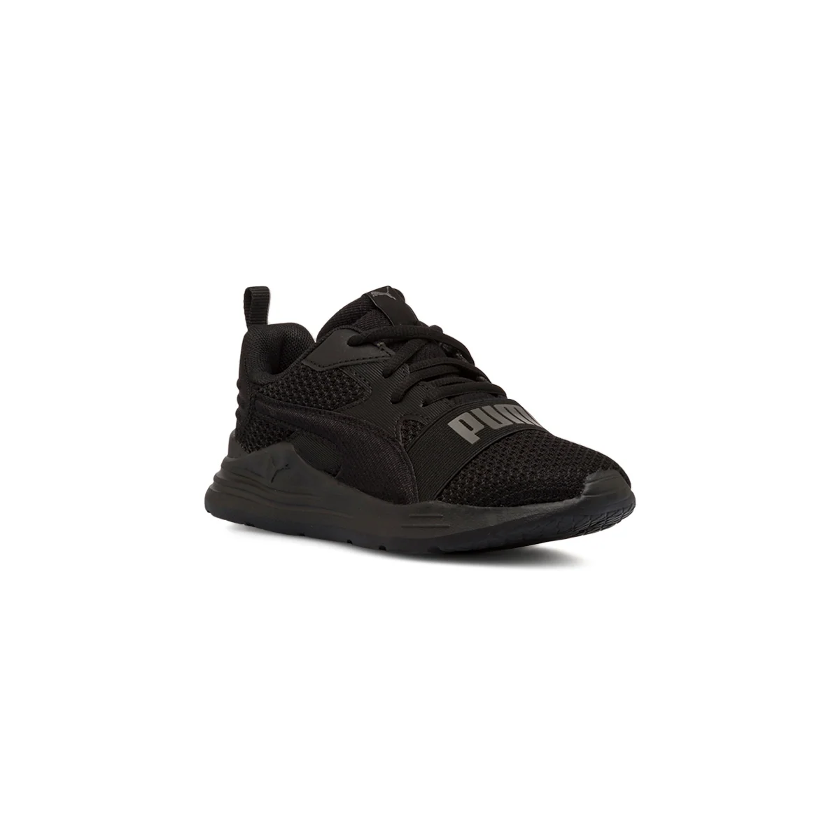 Scarpe da ginnastica da ragazzo nere in tessuto mesh con logo Puma Wired Run Pure