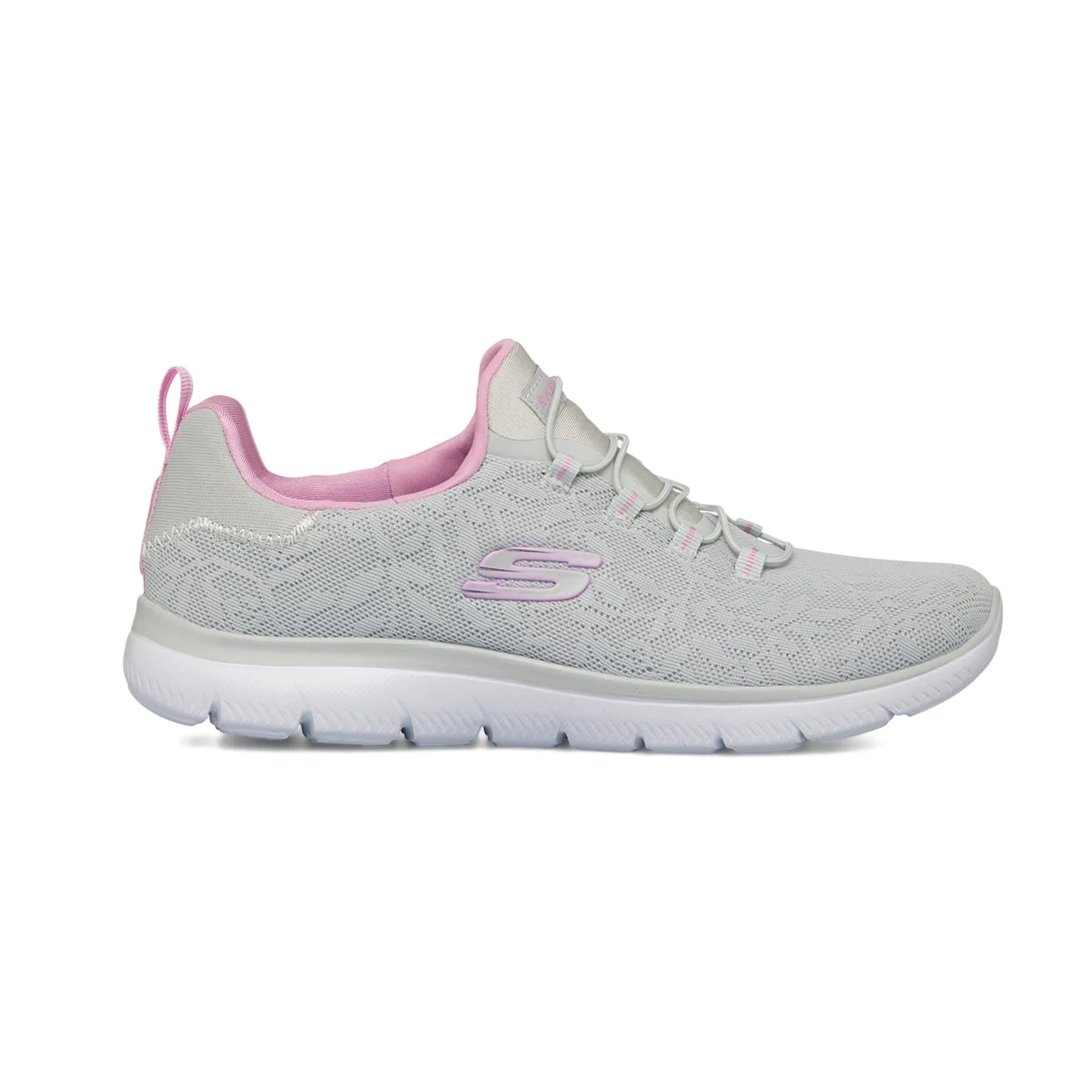 Scarpe da ginnastica grigie da donna con suola Memory Foam Skechers Summits - Good Taste