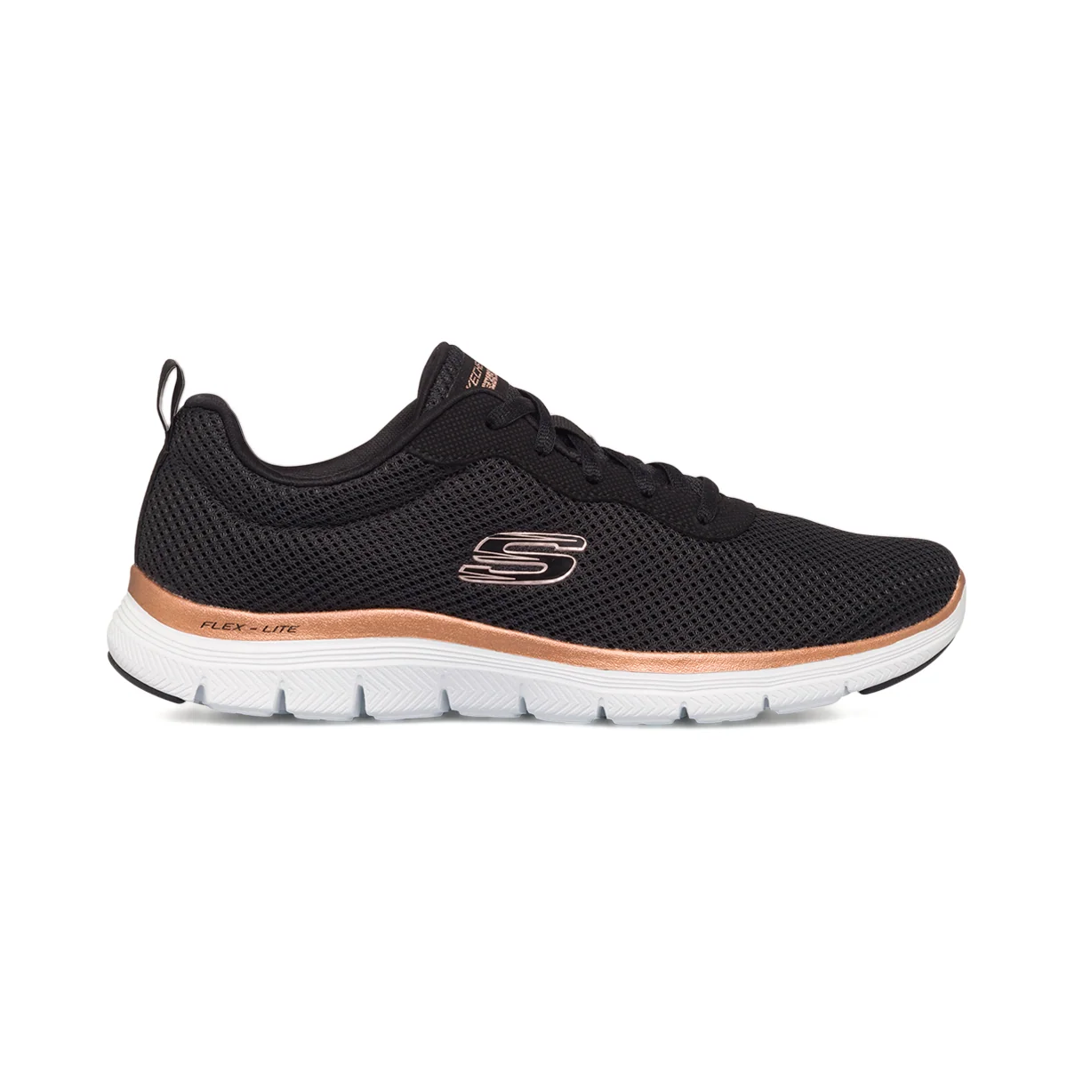 Scarpe da ginnastica nere da donna con sottopiede in Memory Foam Skechers Flex Appeal 4.0 - Brilliant View