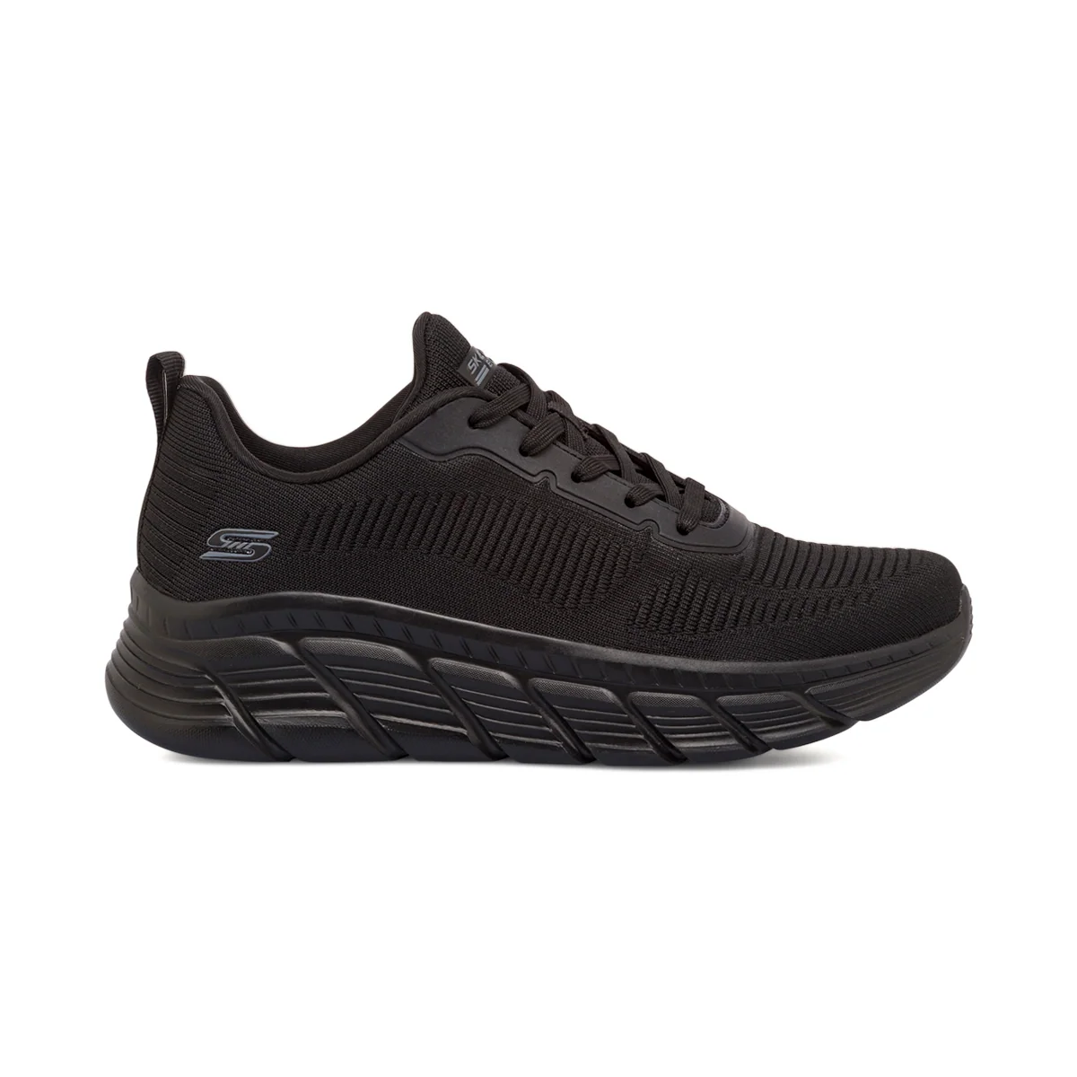 Scarpe da ginnastica nere da donna in memory foam Skechers Bobs B Flex Hi