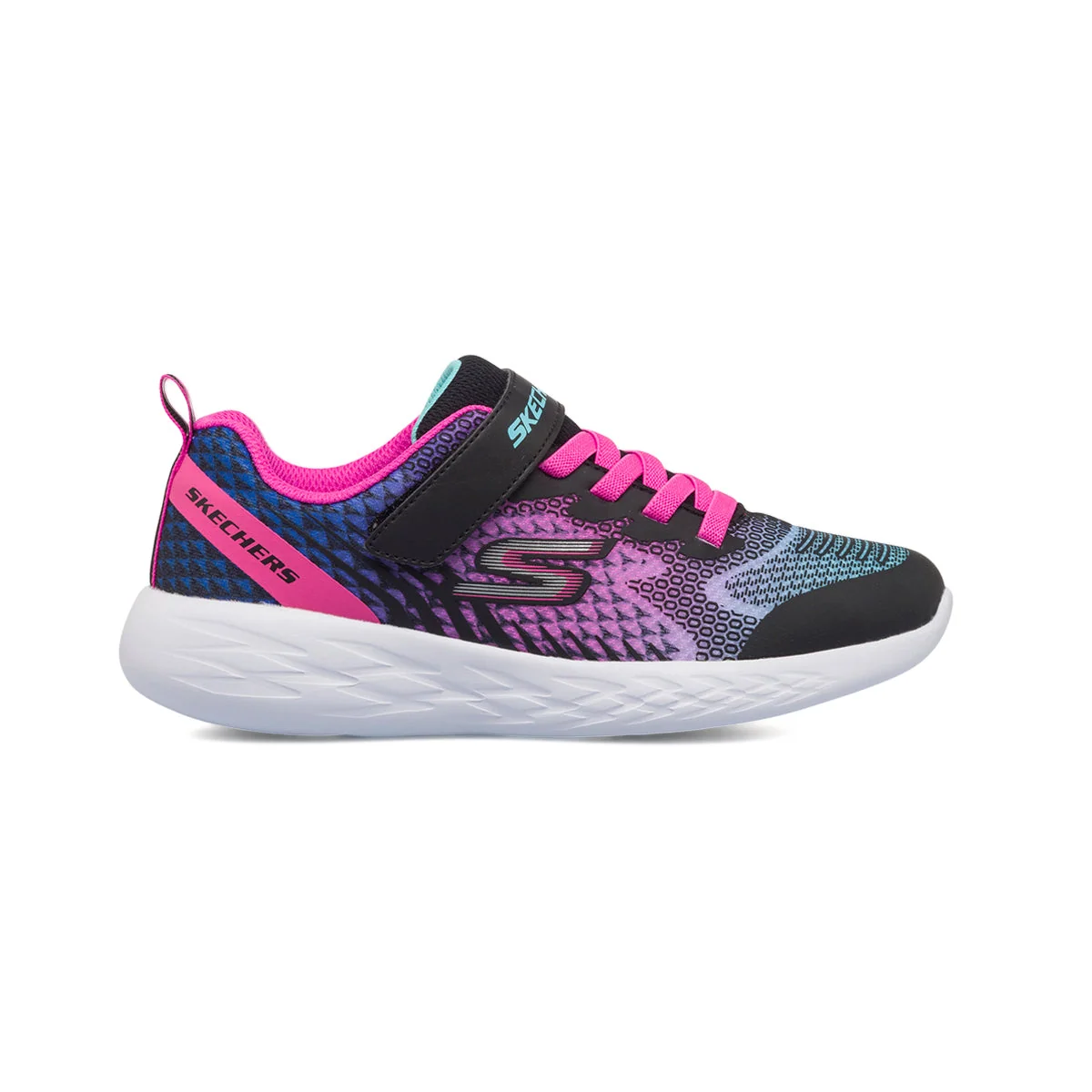 Scarpe da ginnastica nere e fucsia da bambina Skechers GOrun 600 - Radiant Runner