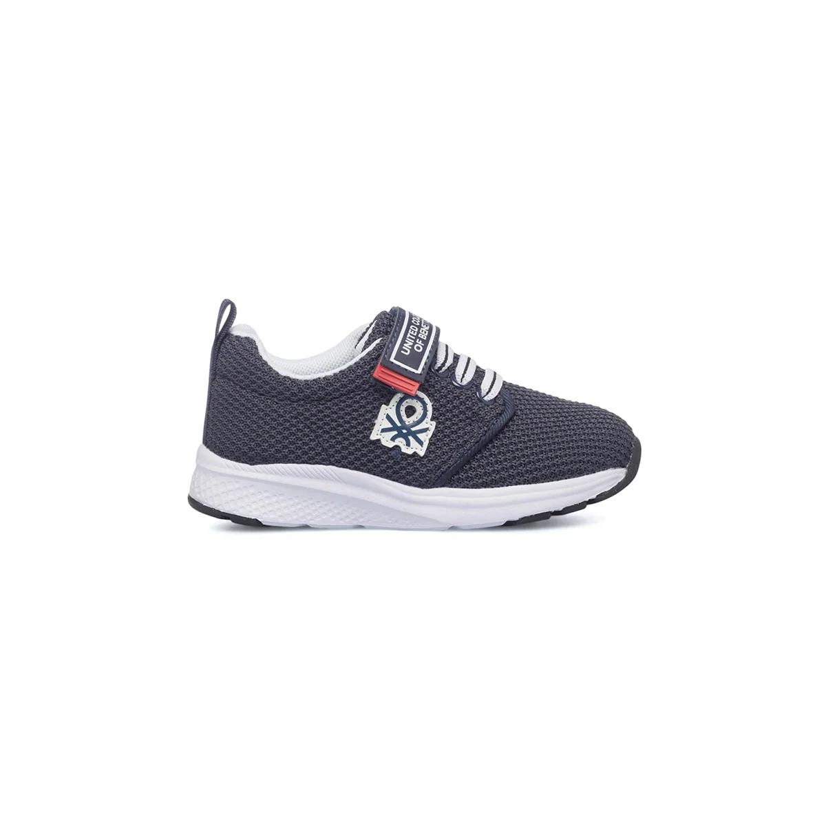 Scarpe da ginnastica primi passi blu in mesh da bambino Benetton Pepper