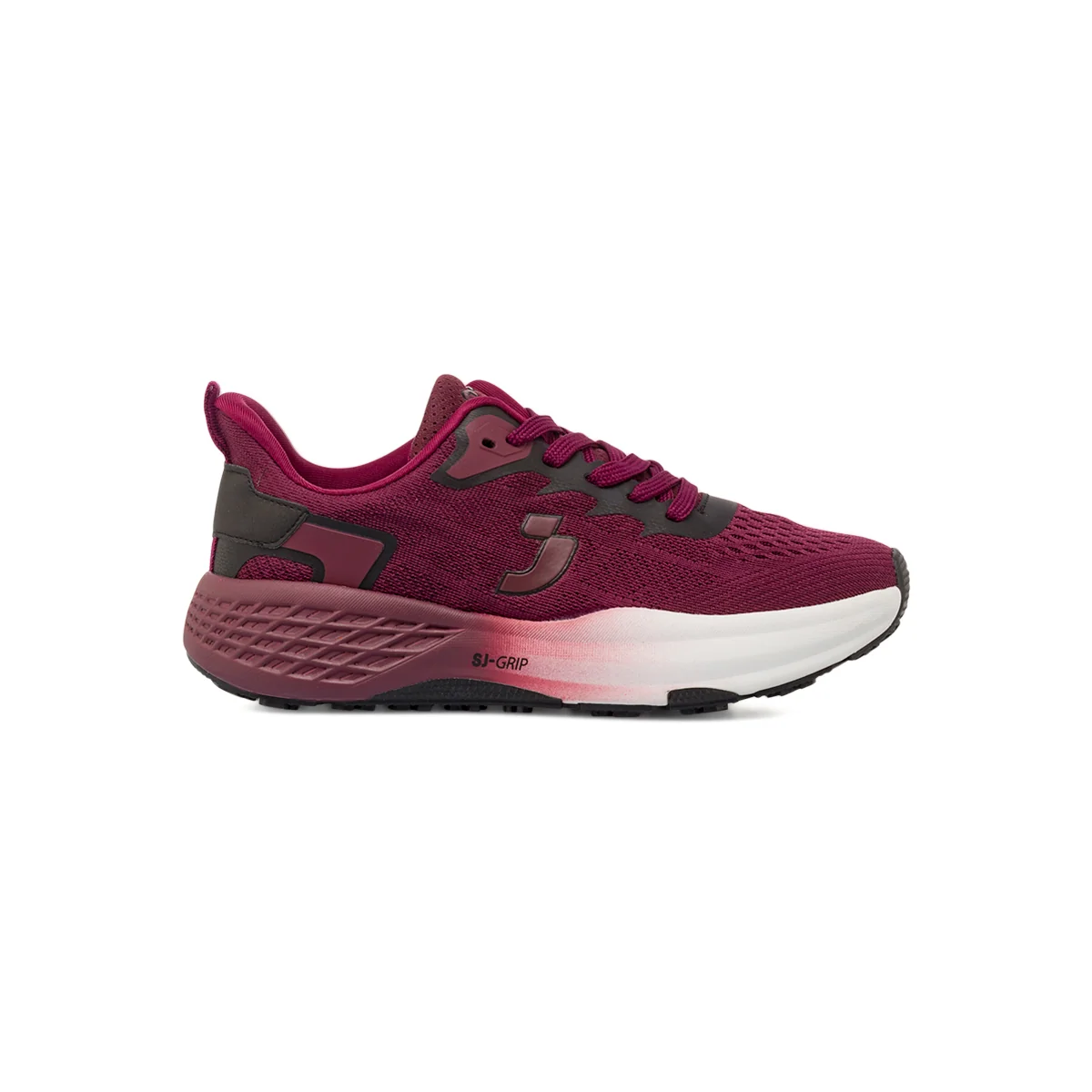 Scarpe da running da donna bordeaux in tessuto tecnico SJ