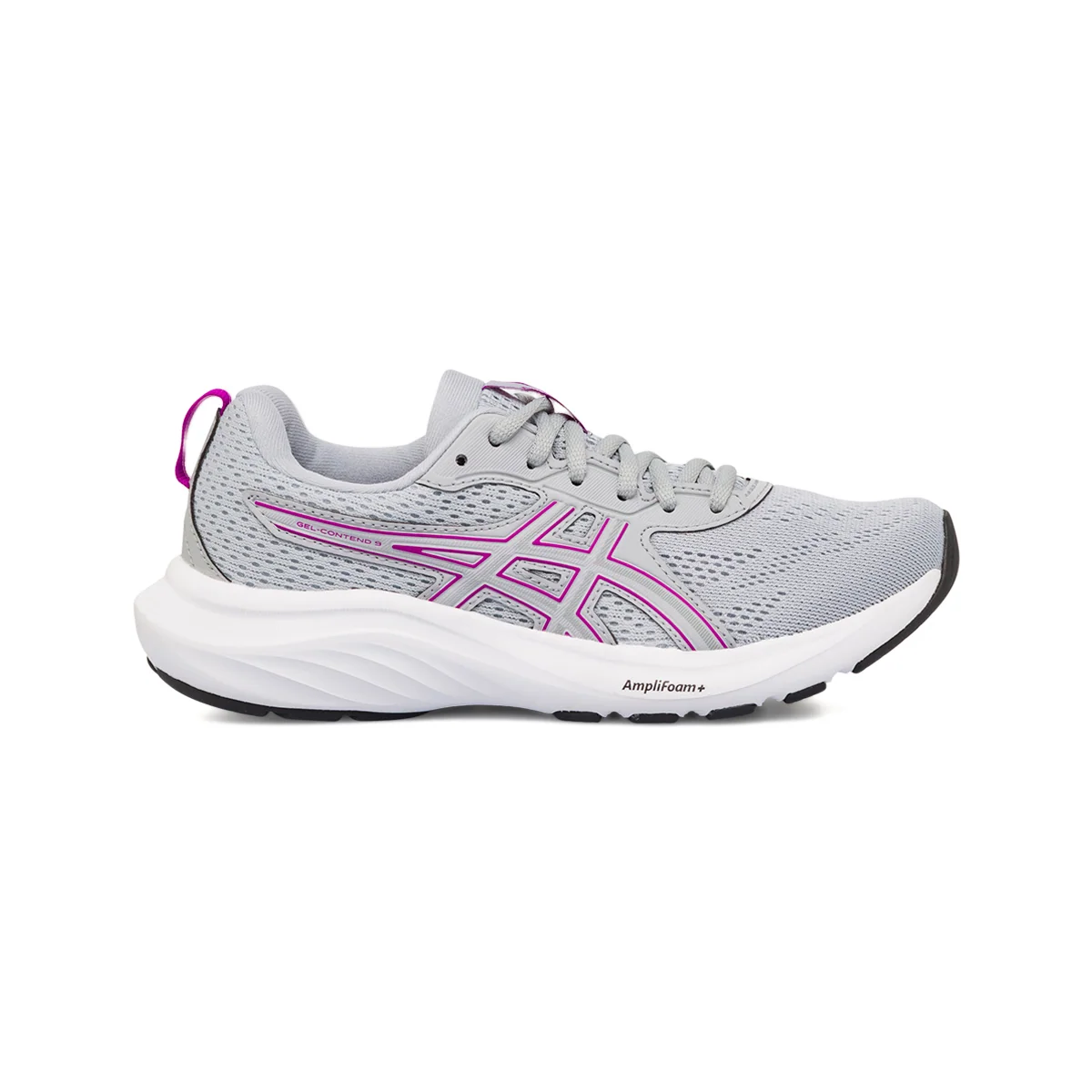 Scarpe da running da donna grigie con dettagli viola Asics Gel Contend 9
