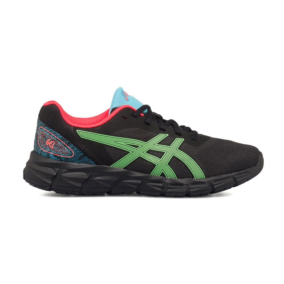 Scarpe da running da ragazzo nere in tessuto mesh Asics Quantum Lyte II GS