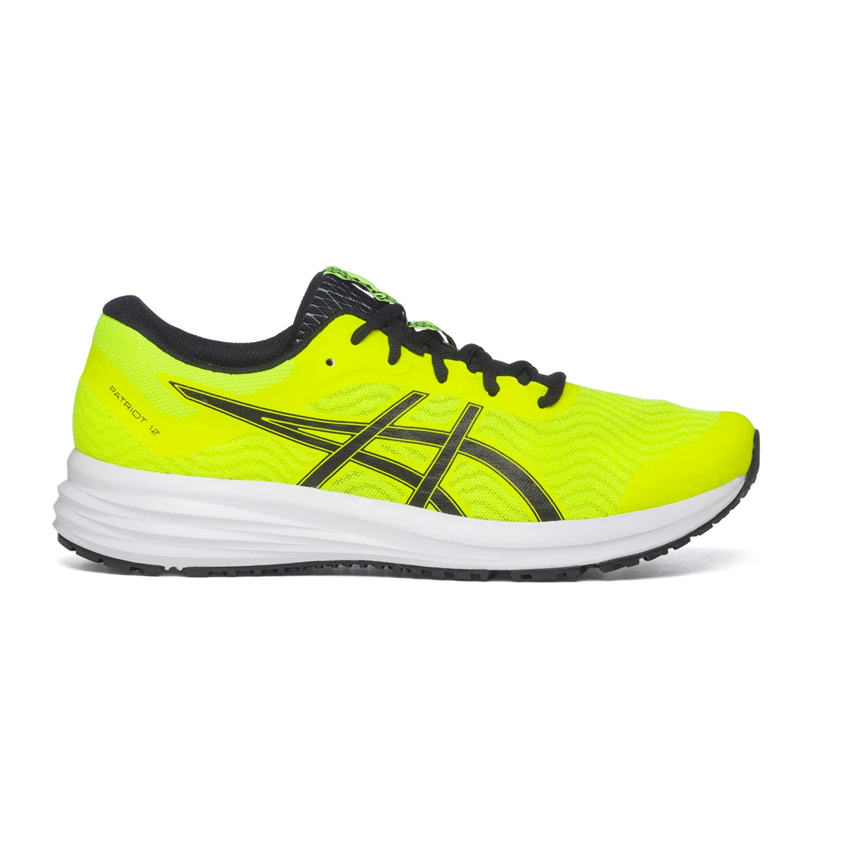 Scarpe da running gialle con strisce laterali a contrasto Asics Patriot 12
