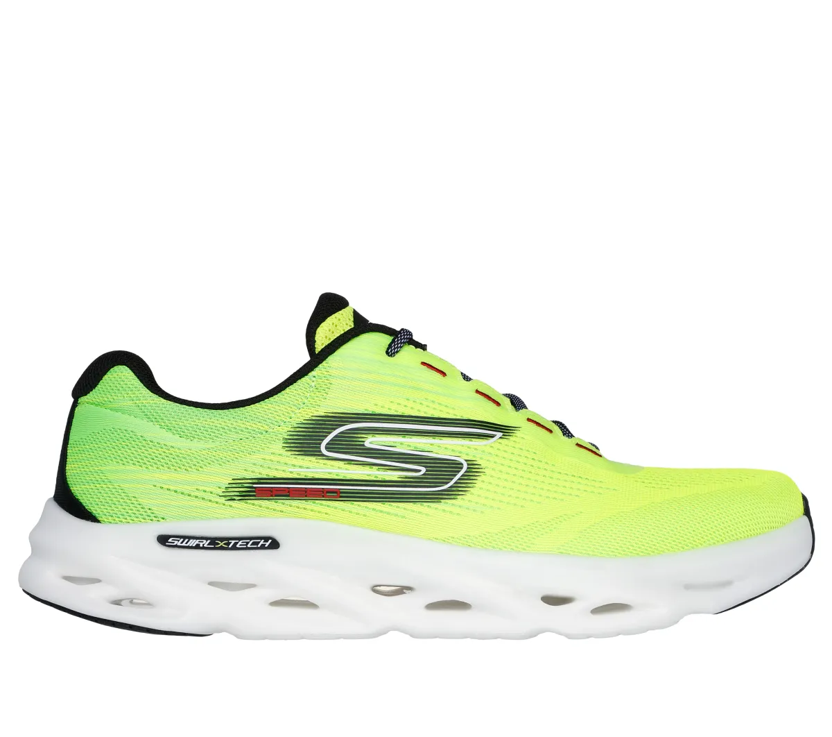Scarpe da running gialle da uomo con ammortizzazione Hyper Burst Skechers GO RUN Swirl Tech Speed -
