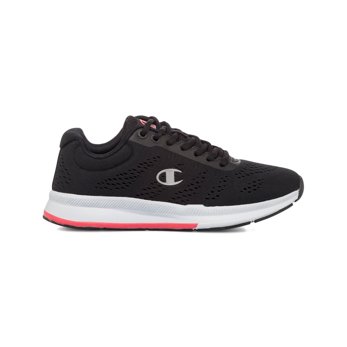 Scarpe da running nere da Donna con inserto rosa e logo Champion Jaunt Low