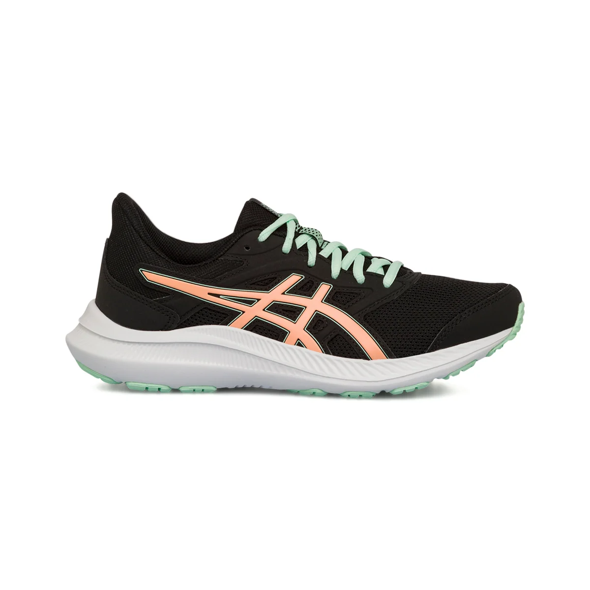 Scarpe da running nere da donna con strisce laterali rosa Asics Jolt 4