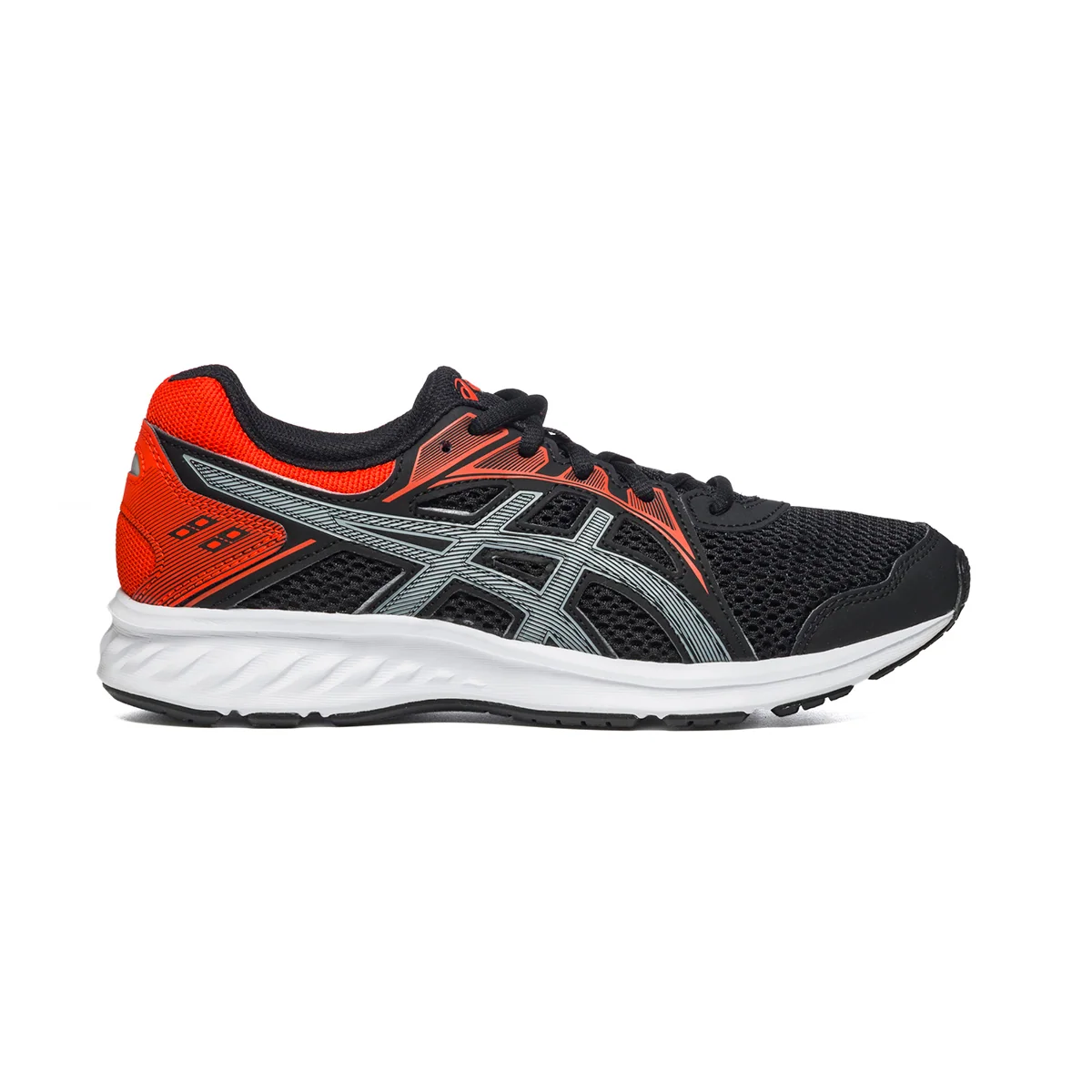 Scarpe da running nere e arancioni con logo laterale a contrasto Asics Jolt 2 Gs