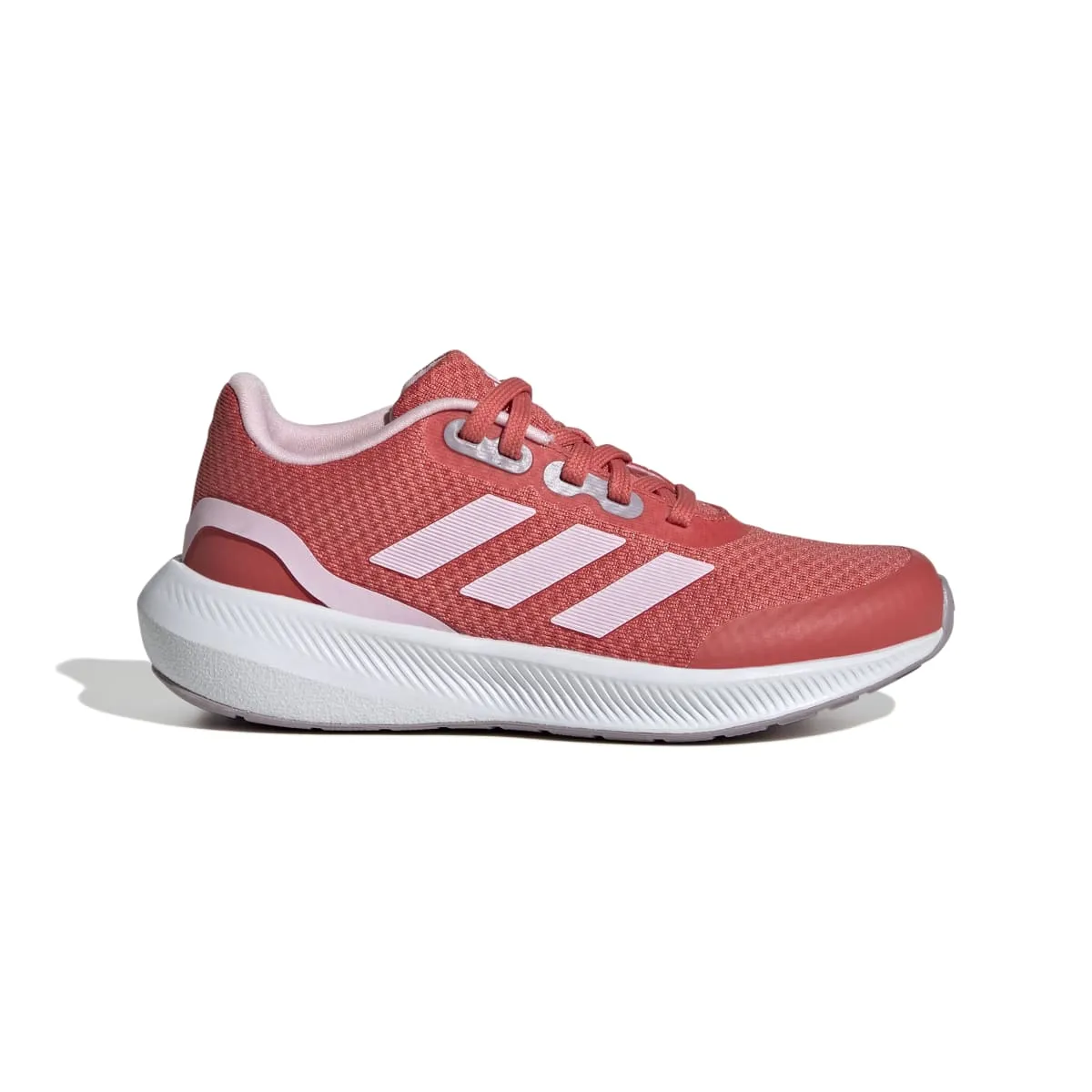 Scarpe da running rosse da ragazzo con ammortizzazione Cloudfoam adidas Runfalcon 3.0 K