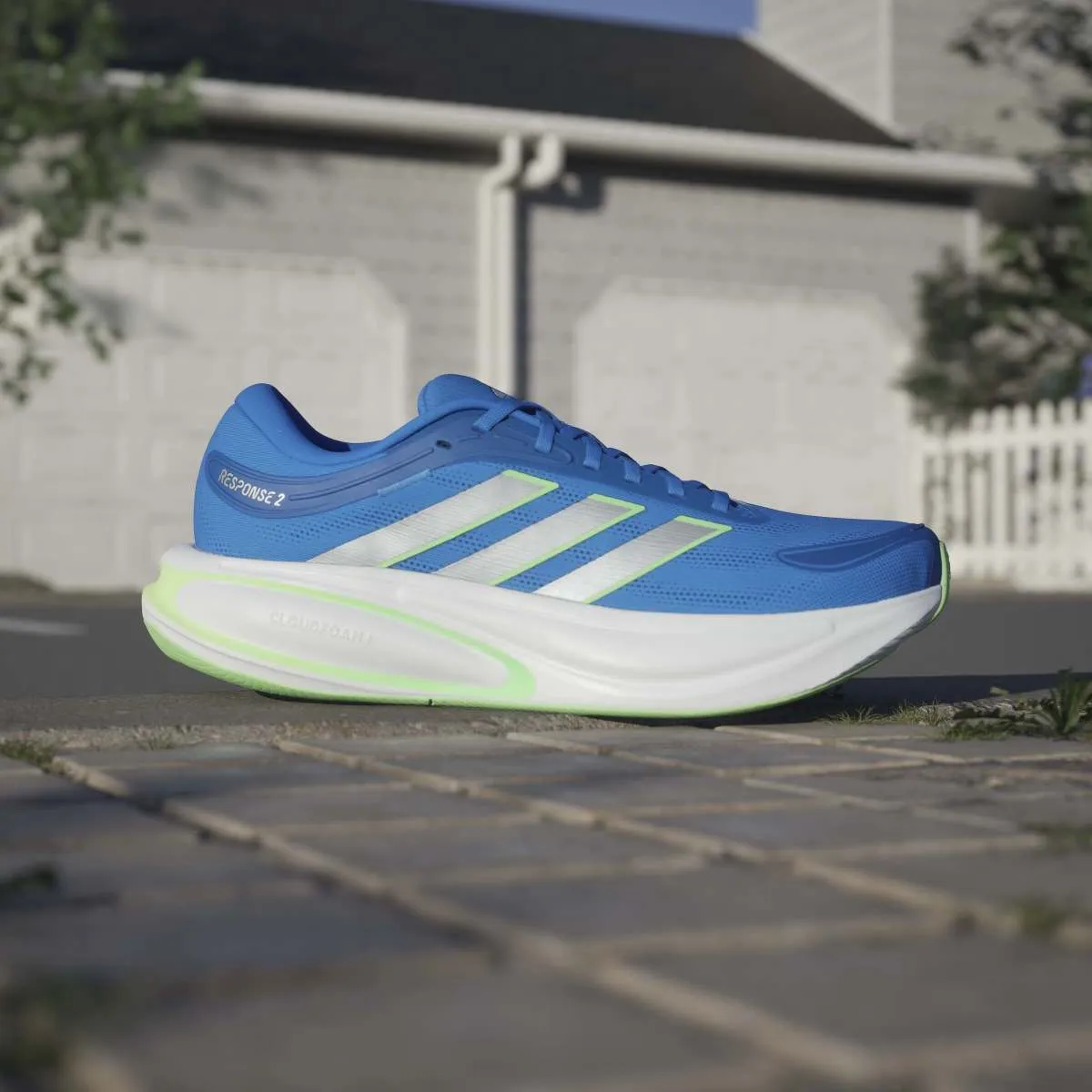 Scarpe da running uomo adidas Response 2 blu con intersuola Cloudfoam