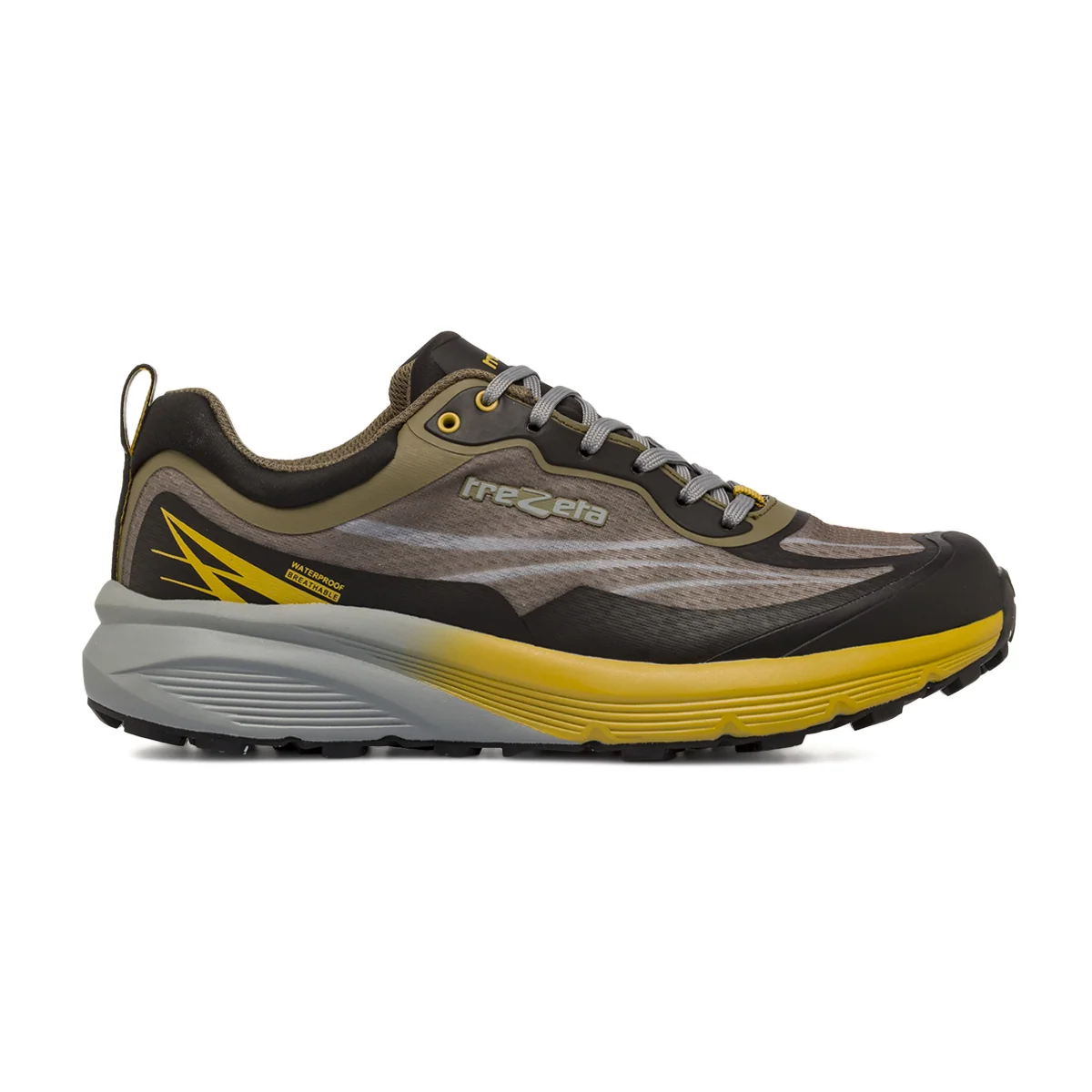 Scarpe da Trail Running da Uomo verdi con tomaia impermeabile Trezeta