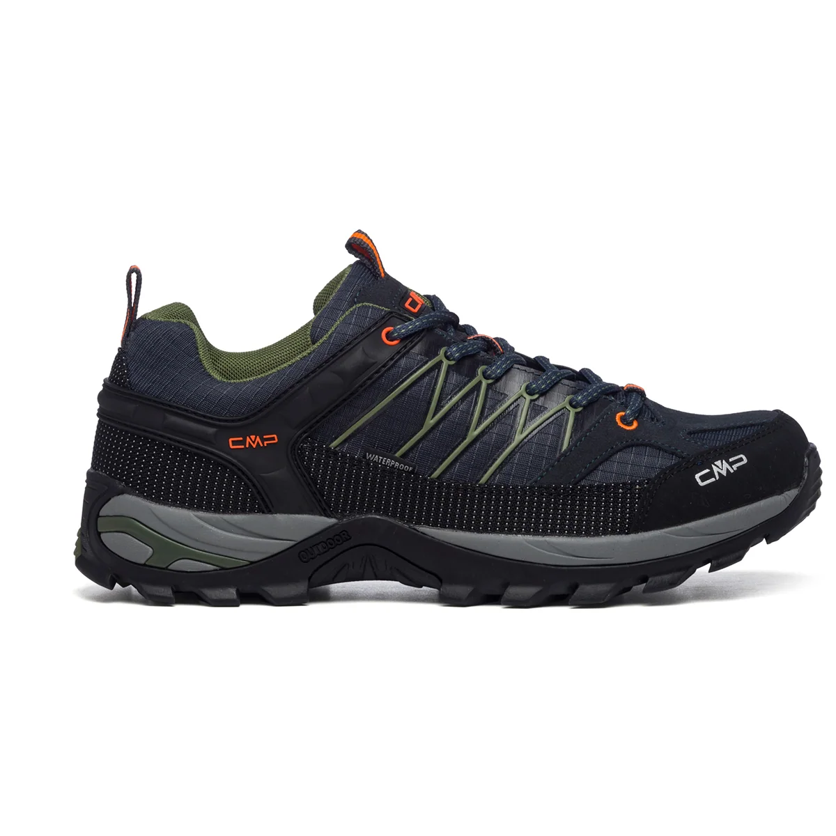 Scarpe da trekking blu e nere in tessuto waterproof CMP Rigel Low