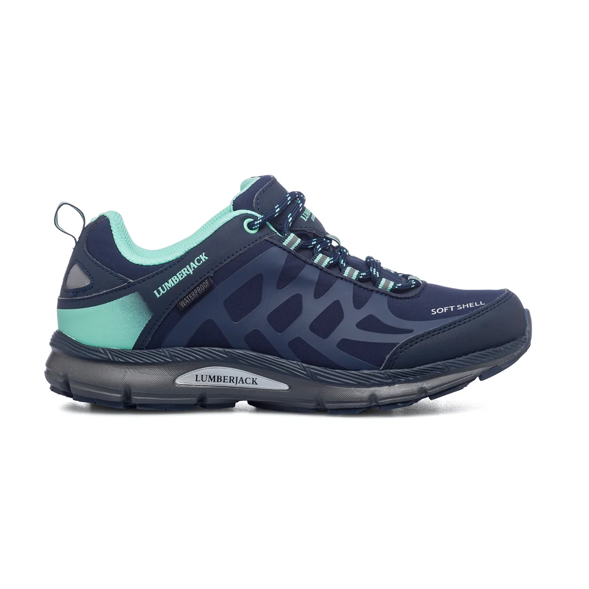 Scarpe da trekking blu in tessuto waterproof Lumberjack Ursa