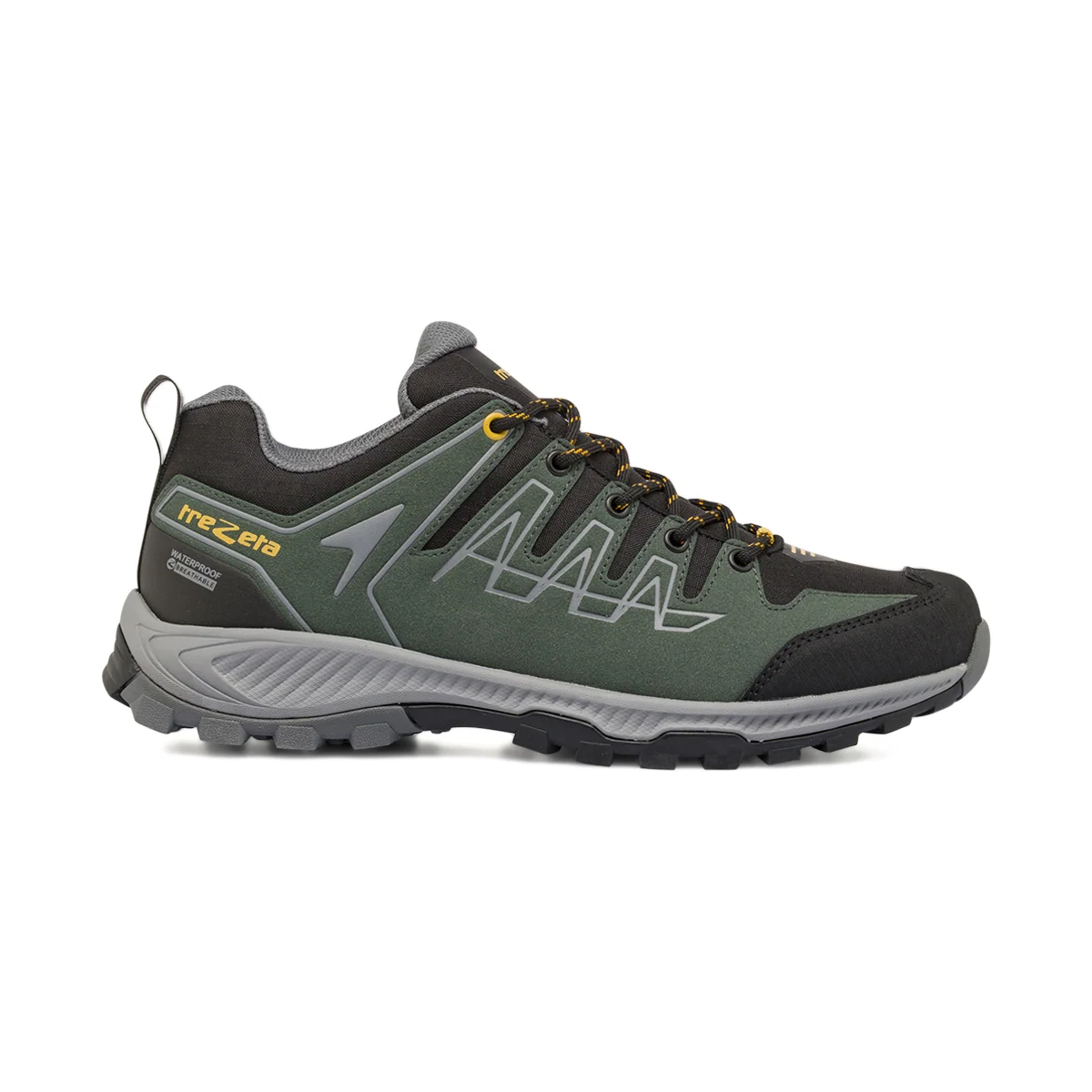 Scarpe da trekking uomo verdi e nere con lacci tecnici Trezeta Rumble WP
