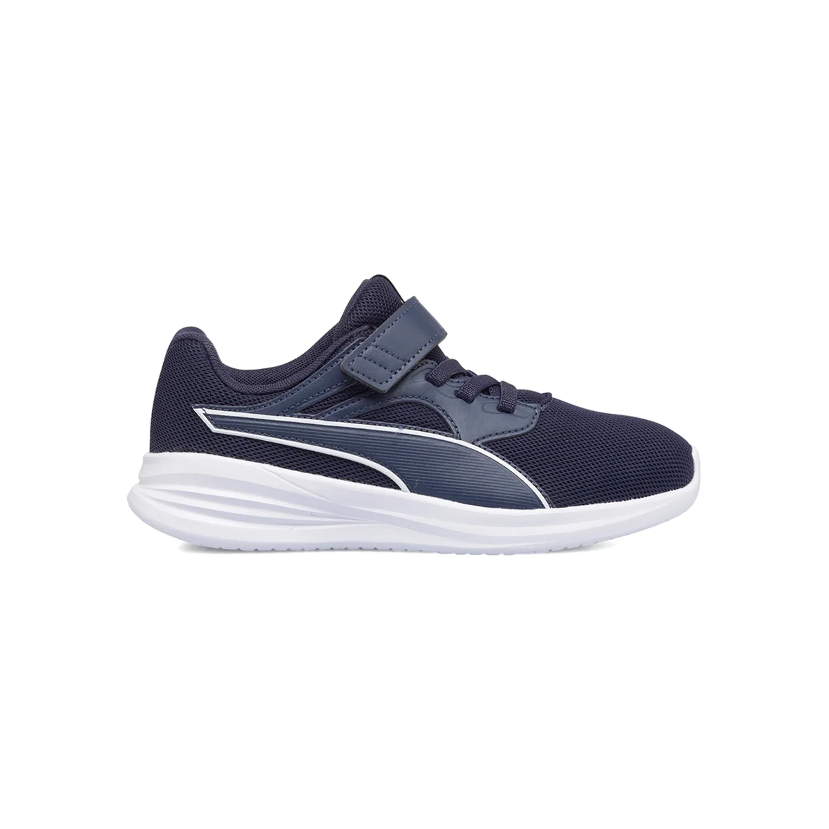 Scarpe sportive blu da bambino in mesh Puma Transport AC+ PS