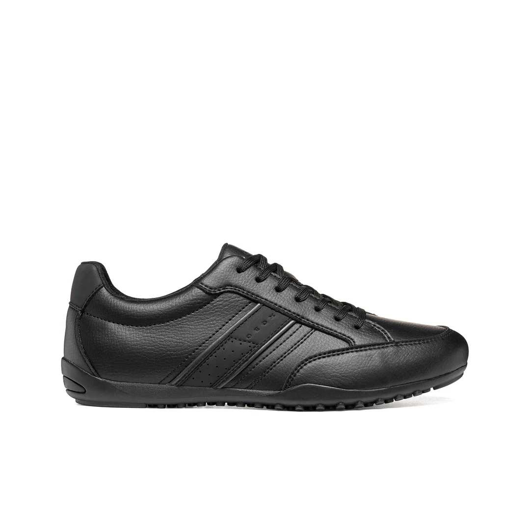 Scarpe stringate casual Uomo nere con lacci e suola traspirante Geox