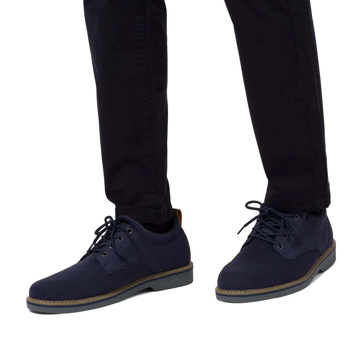 Scarpe stringate da uomo in tessuto blu mesh con allacciatura derby Riflessi Urbani