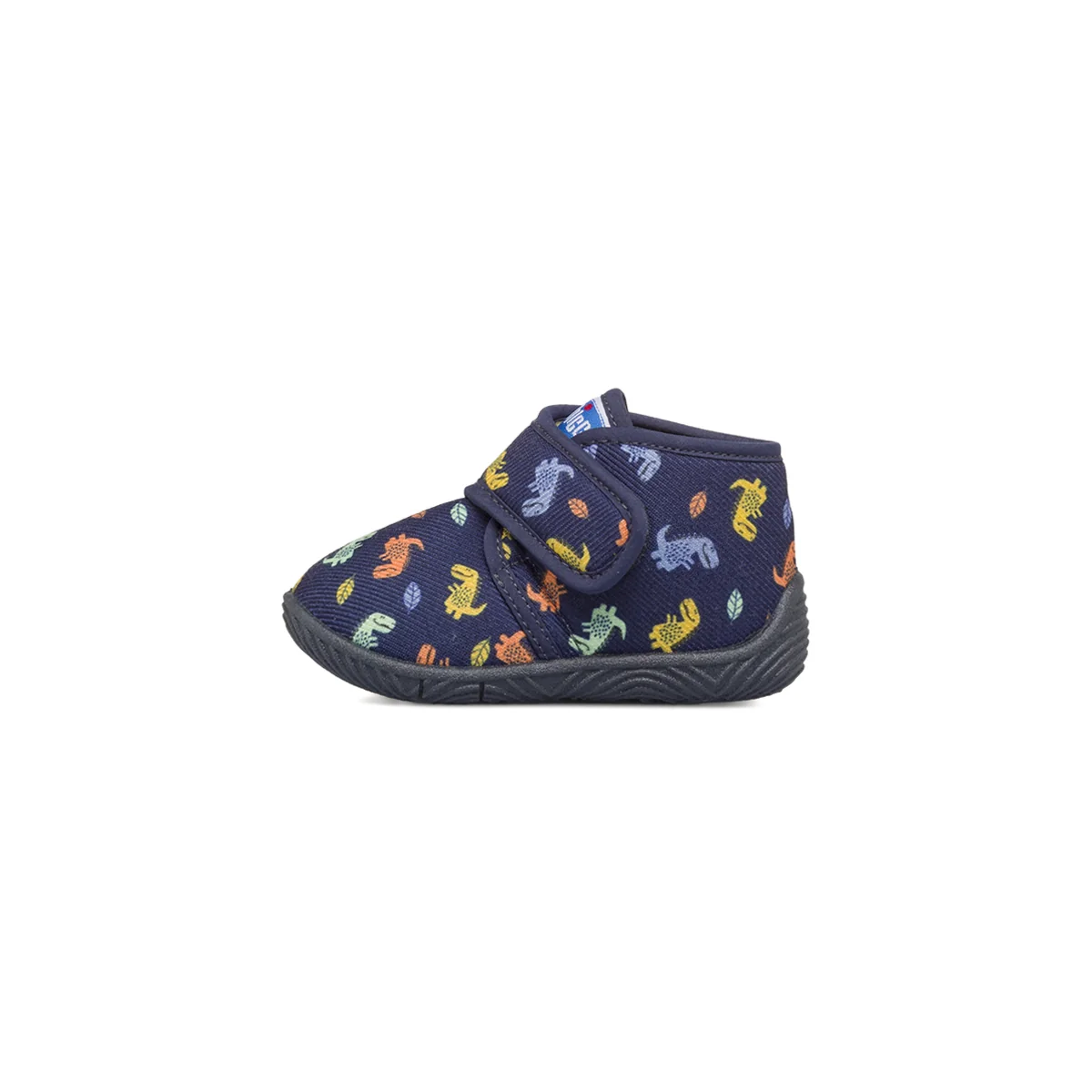 Scarpine primi passi blu da Bambino in tessuto con dinosauri Chicco