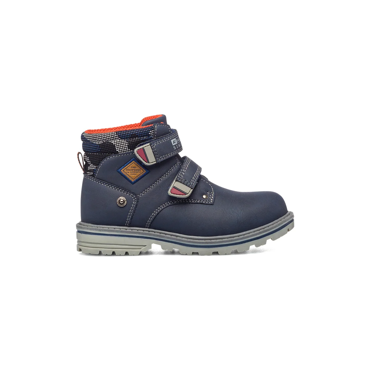 Scarponcini blu con dettagli camouflage Rapsody