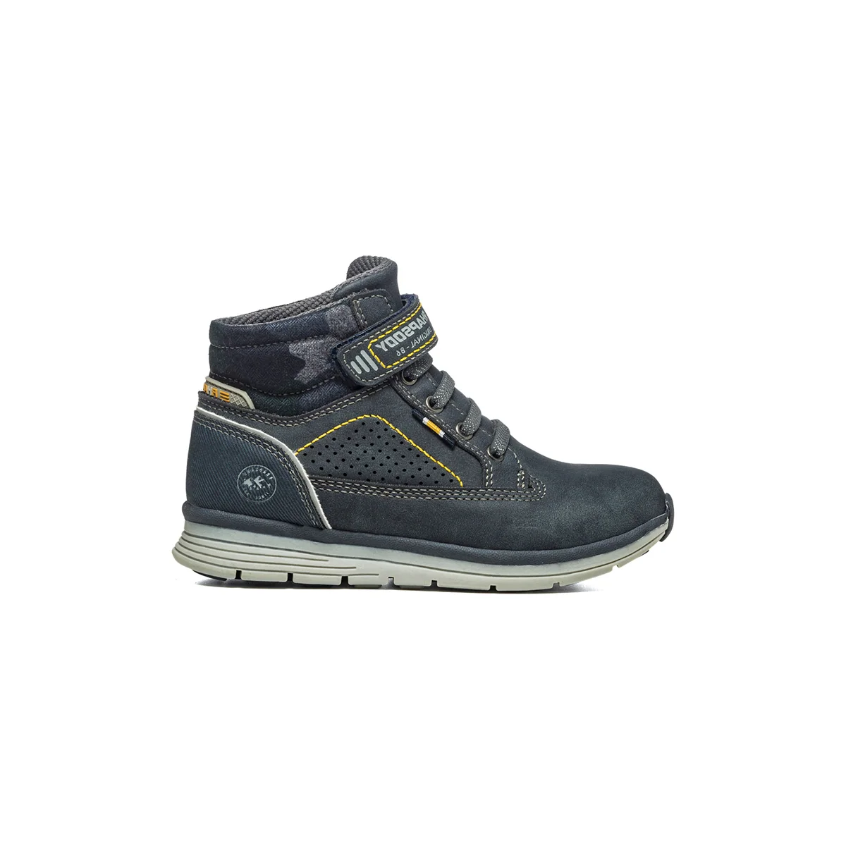 Scarponcini blu navy in similpelle e tessuto con dettagli traforati Rapsody