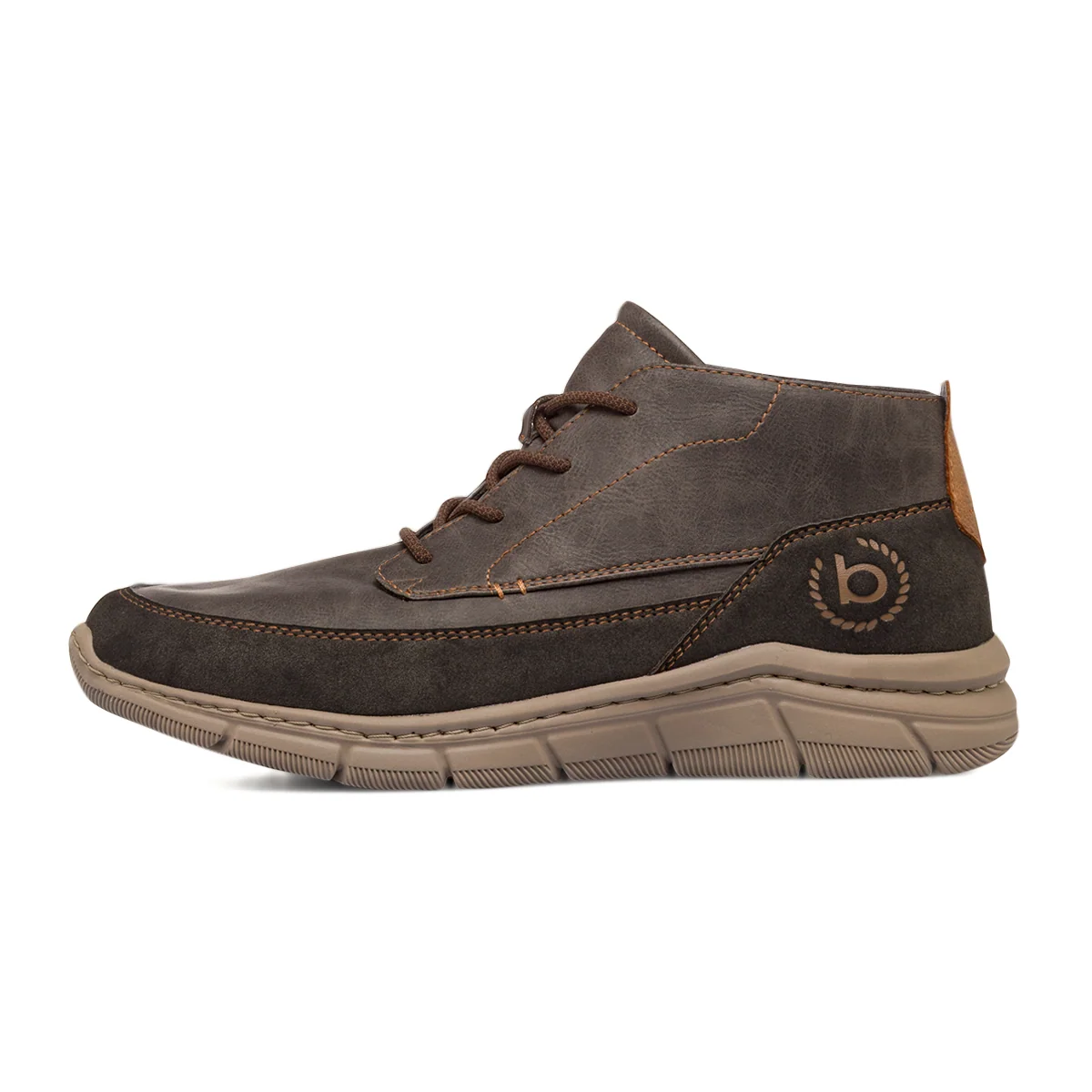 Scarponcini casual Bugatti Uomo marroni con dettagli effetto camoscio