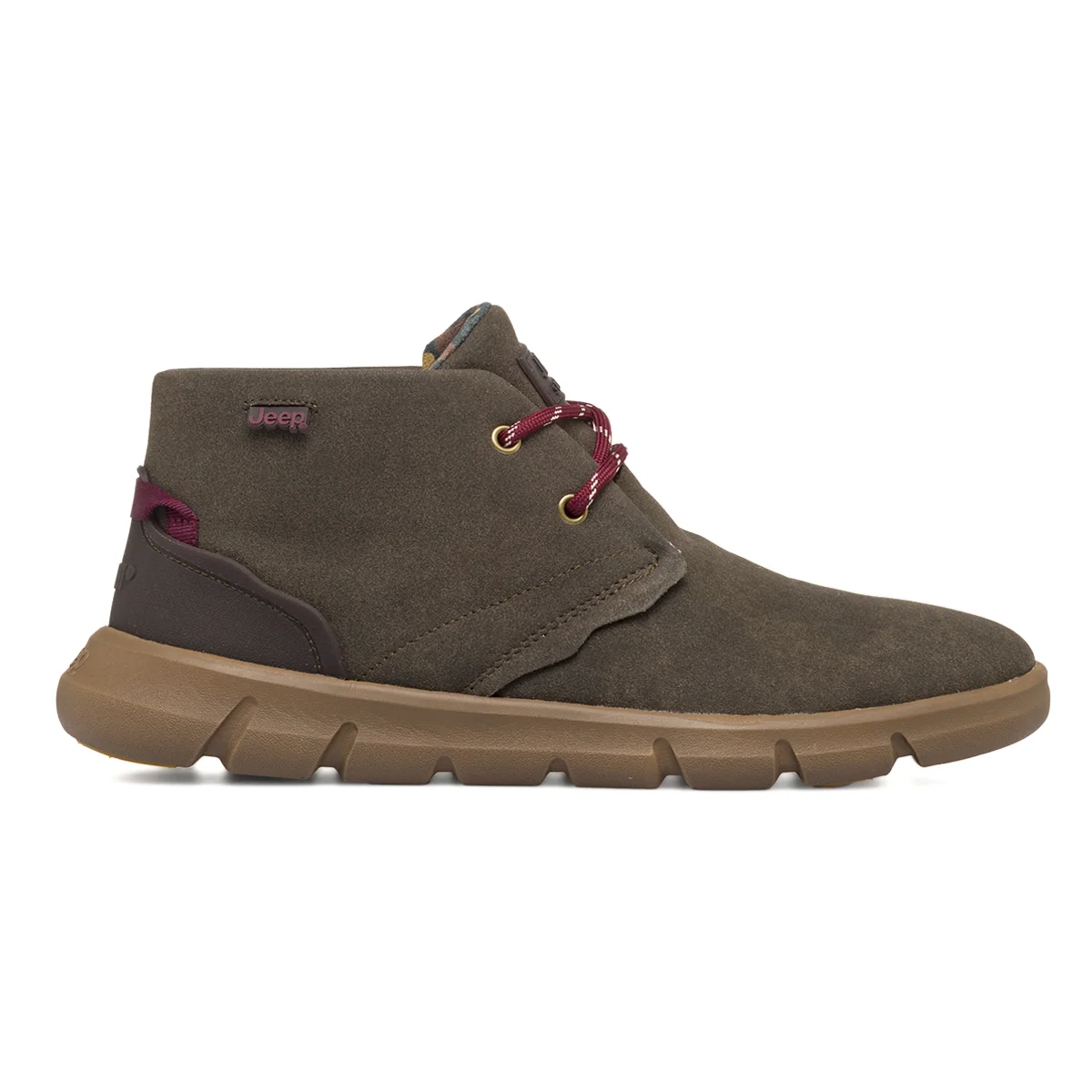 Scarponcini casual da Uomo Marroni effetto scamosciato Jeep Spirit
