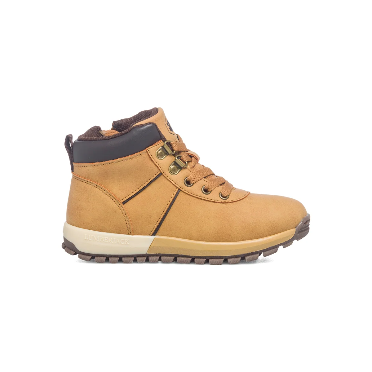 Scarponcini marroni con colletto imbottito Lumberjack Saturn