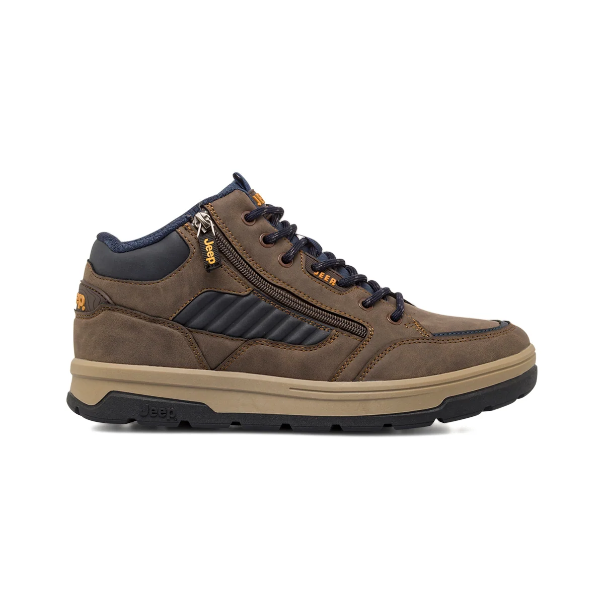 Scarponcini Mid-Cut da Uomo Marroni con Dettagli Neri Jeep Spirit