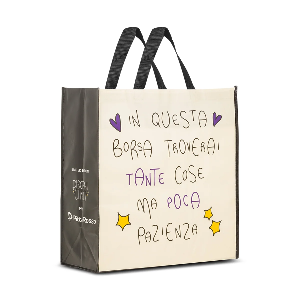 Shopper grande beige in TNT Disegni Cinici