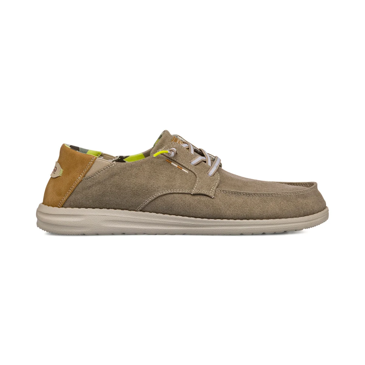 Slip-on in tessuto beige con laccio elasticizzato da Uomo Glams