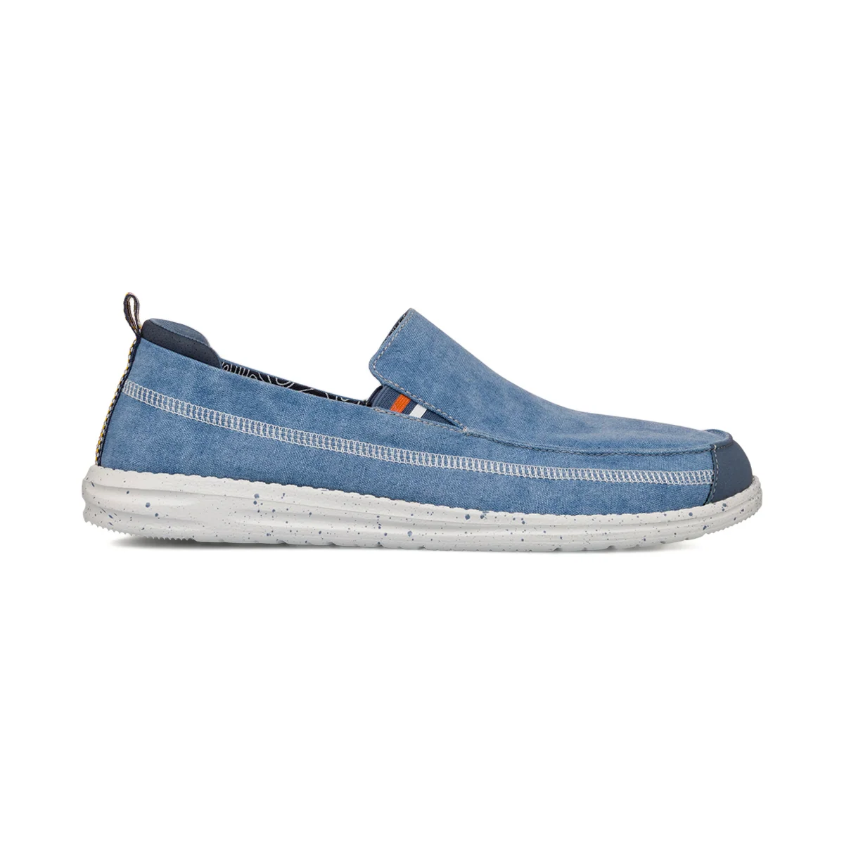 Slip-on in tessuto blu con laccio elasticizzato da Uomo Glams