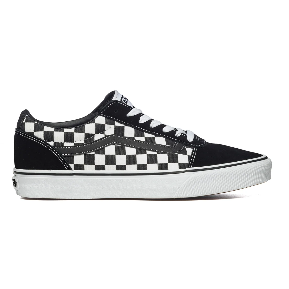 Sneakers a scacchi in tessuto e similpelle con lacci a contrasto Vans Ward Checkered