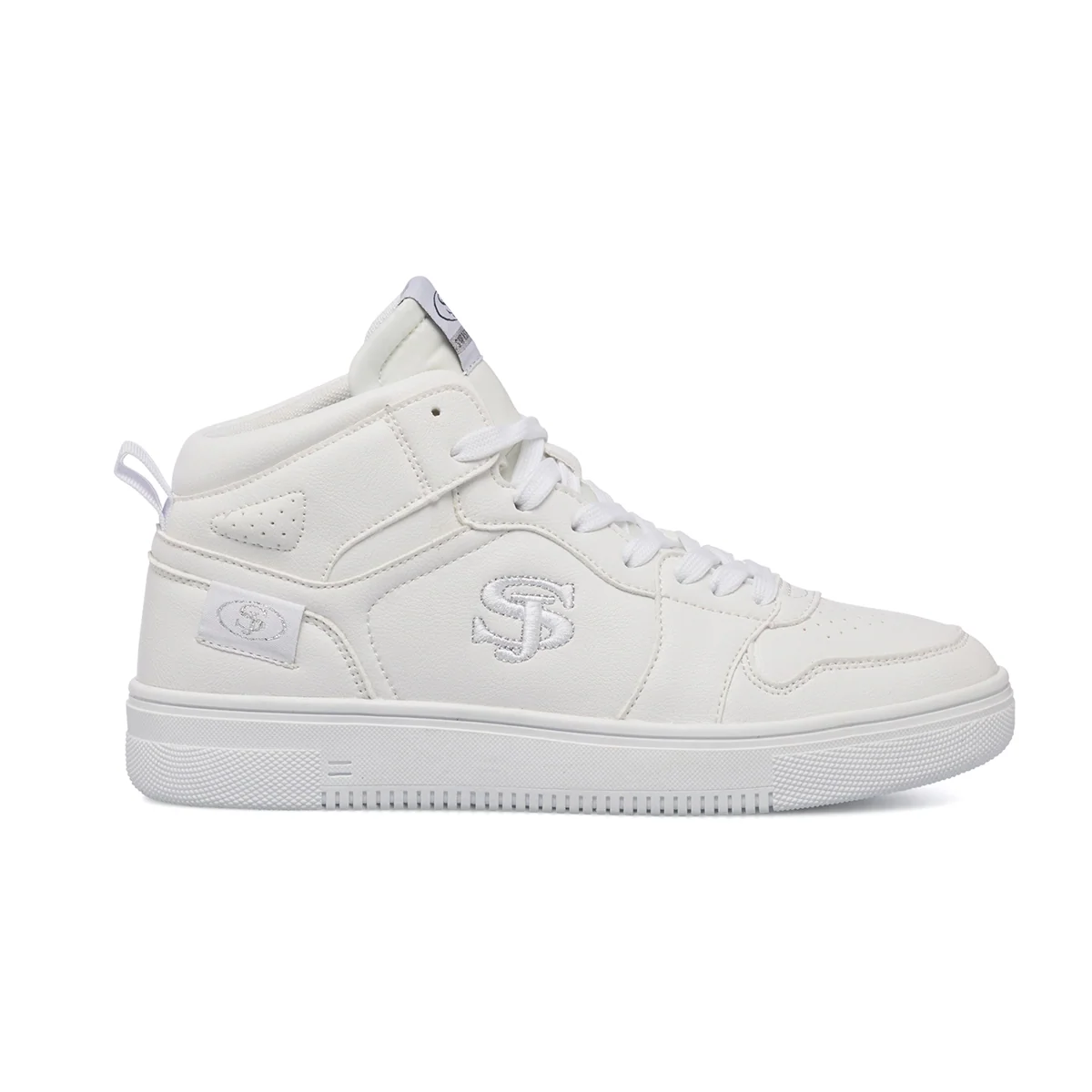 Sneakers alte bianche da donna con dettagli traforati Swish Jeans