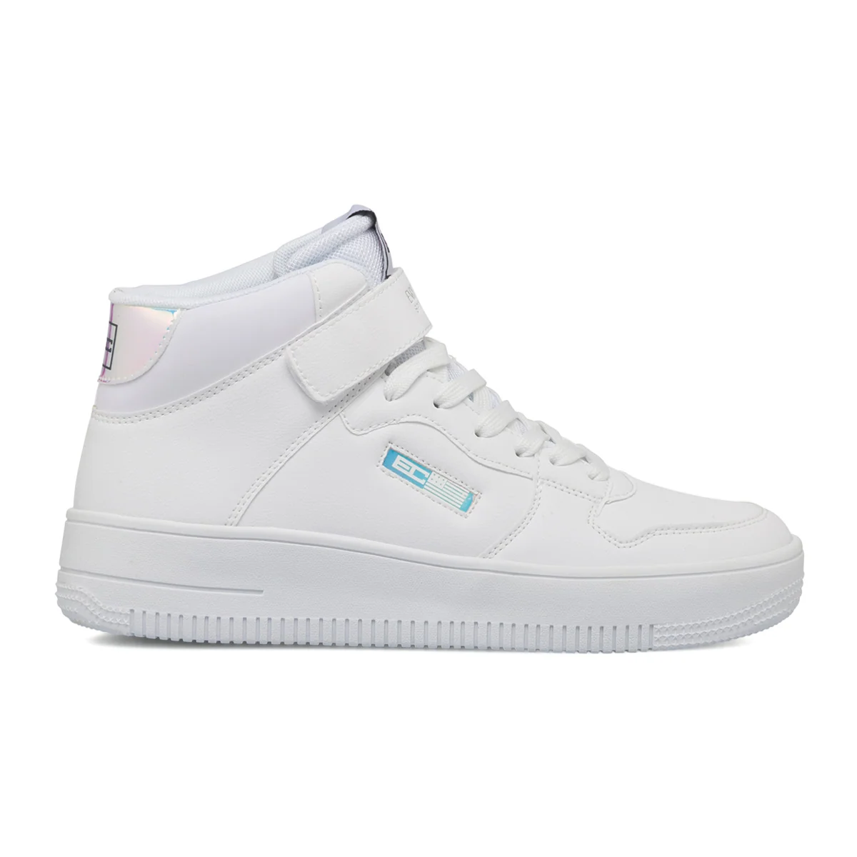 Sneakers alte bianche da donna con velcro e lacci Enrico Coveri