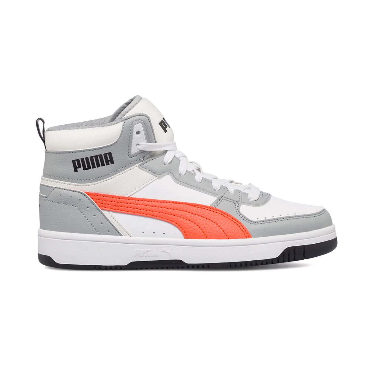 Sneakers alte bianche e grigie con logo a contrasto Puma Rebound Joy Jr